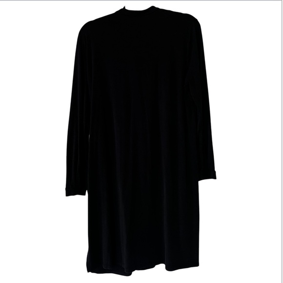 Eileen Fisher Tencel Blend Shirtdress in Black size Large - Picture 3 of 7